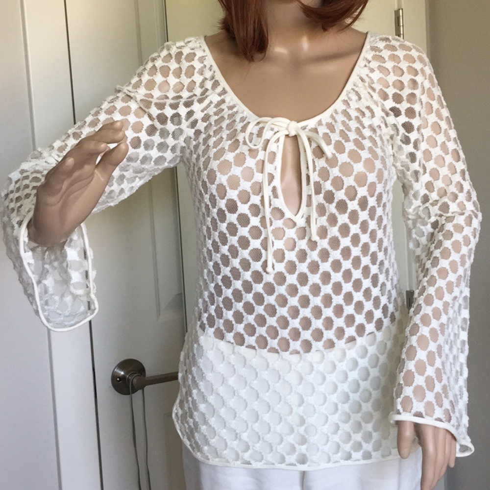 Trina Turk Bell Sleeve Top/Suit Cover Up Med